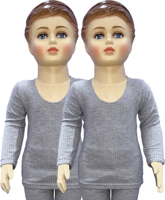 Selfcare Top For Baby Boys & Baby Girls(Grey, Pack of 2)