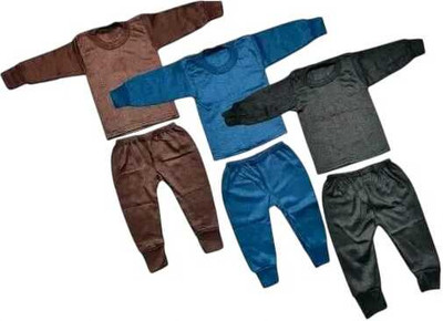 Restea Top - Pyjama Set For Baby Boys & Baby Girls(Multicolor, Pack of 3)