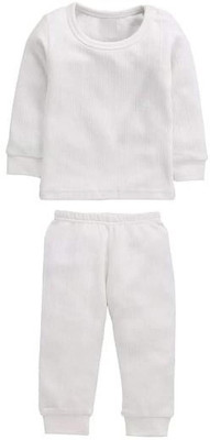 Neva Top - Pyjama Set For Baby Boys & Baby Girls(White, Pack of 2)