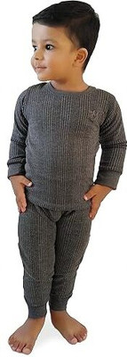 S R Enterprises Top - Pyjama Set For Baby Boys & Baby Girls(Grey, Pack of 1)