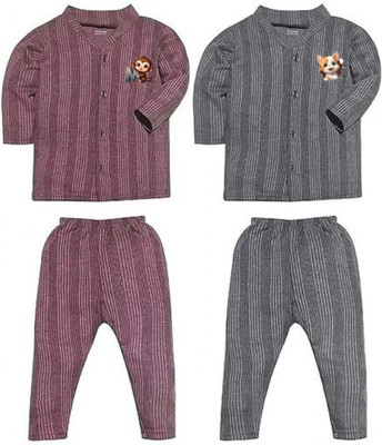 rijaarishss Top - Pyjama Set For Boys & Girls(Multicolor, Pack of 2)