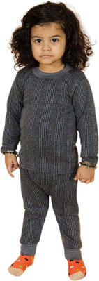 Tik Tok WEARS Top - Pyjama Set For Baby Boys & Baby Girls(Grey, Pack of 1)