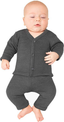 KETKAR Top - Pyjama Set For Boys & Girls(Grey, Pack of 1)