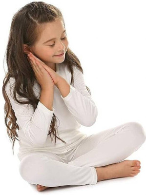 minmum Top - Pyjama Set For Boys & Girls(White, Pack of 1)