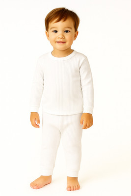 HIMYUG Top - Pyjama Set For Boys & Girls(White, Pack of 1)