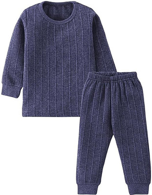 PIBU Top - Pyjama Set For Baby Boys & Baby Girls(Blue, Pack of 1)