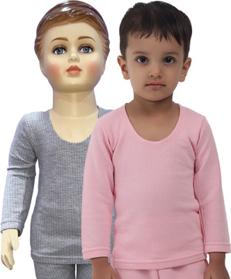 Selfcare Top For Baby Boys & Baby Girls(Grey, Pack of 2)