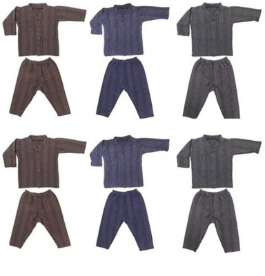 Anvi creation Top - Pyjama Set For Baby Boys & Baby Girls(Multicolor, Pack of 6)