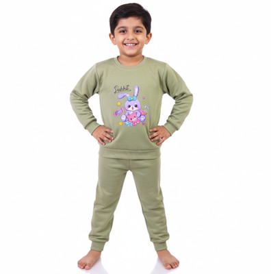 vestido hub Top - Pyjama Set For Baby Boys & Baby Girls(Grey, Pack of 1)