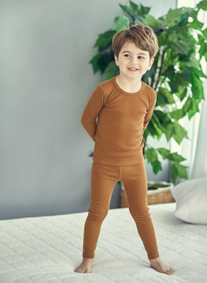 Relius Top - Pyjama Set For Baby Boys & Baby Girls(Brown, Pack of 1)