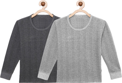 HoBsuns Top For Baby Boys & Baby Girls(Grey, Pack of 2)