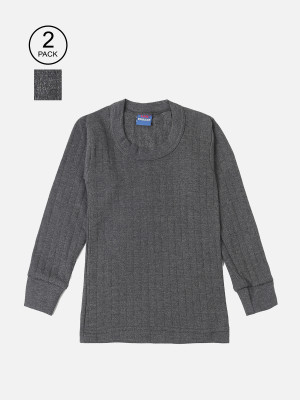 Lux Parker Top For Boys(Grey, Pack of 2)