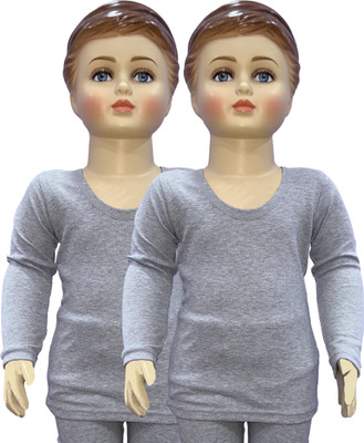 Selfcare Top For Baby Boys & Baby Girls(Grey, Pack of 2)
