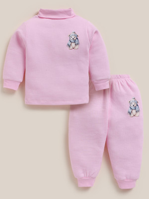 MOONKIDS Top - Pyjama Set For Boys & Girls(Pink, Pack of 1)