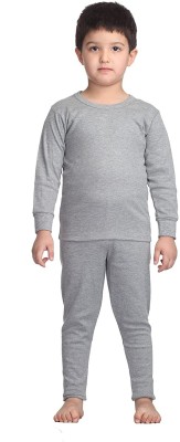 Hivata Top - Pyjama Set For Baby Boys & Baby Girls(Grey, Pack of 1)