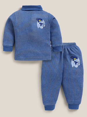 MOONKIDS Top - Pyjama Set For Boys & Girls(Dark Blue, Pack of 1)