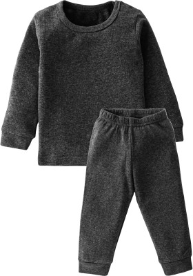 Neeba Top - Pyjama Set For Baby Boys & Baby Girls(Black, Pack of 1)