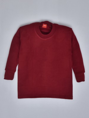 LUX COTT'S WOOL Top For Boys(Maroon, Pack of 1)