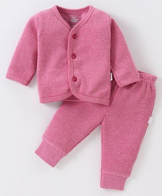 MP Moms Pet Top - Pyjama Set For Baby Boys & Baby Girls(Pink, Pack of 2)