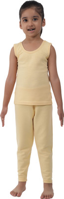 Selfcare Top - Pyjama Set For Girls(Beige, Pack of 1)