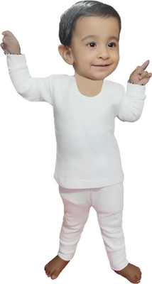 BODYSHINE Top - Pyjama Set For Baby Boys & Baby Girls(White, Pack of 1)