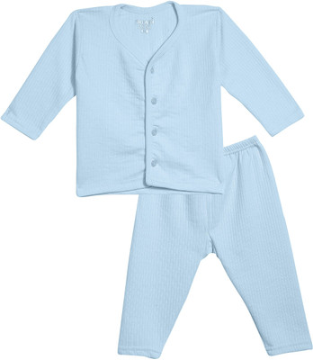 PIBU Top - Pyjama Set For Baby Boys & Baby Girls(Blue, Pack of 1)