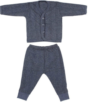 krishaus Top - Pyjama Set For Baby Boys & Baby Girls(Grey, Pack of 1)
