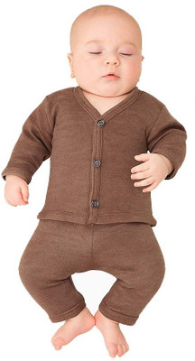 CHACKO Top - Pyjama Set For Boys & Girls(Brown, Pack of 1)