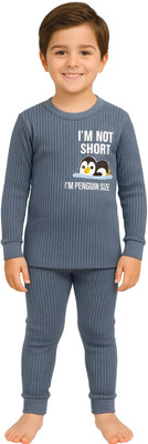 LM COLLECTION Top - Pyjama Set For Boys & Girls(Blue, Pack of 1)