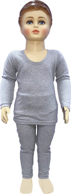 Selfcare Top - Pyjama Set For Baby Boys & Baby Girls(Grey, Pack of 1)