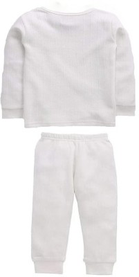 Neva Top - Pyjama Set For Baby Boys & Baby Girls(White, Pack of 2)