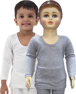 Selfcare Top For Baby Boys & Baby Girls(Grey, Pack of 2)