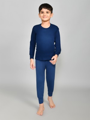 Lux Cottswool Top - Pyjama Set For Boys(Blue, Pack of 1)