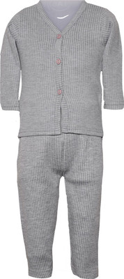 model Top - Pyjama Set For Baby Boys & Baby Girls(Grey, Pack of 1)