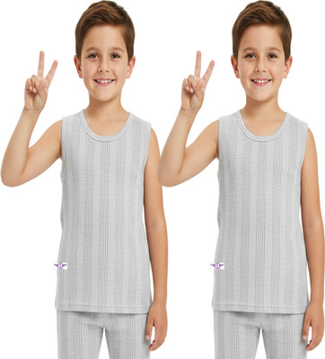 Triviso Top For Boys & Girls(Grey, Pack of 2)