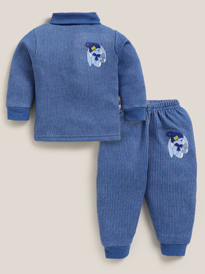 MOONKIDS Top - Pyjama Set For Boys & Girls(Blue, Pack of 1)