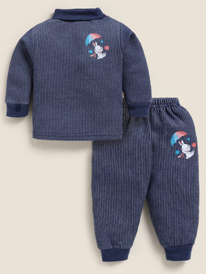 MOONKIDS Top - Pyjama Set For Boys & Girls(Dark Blue, Pack of 1)