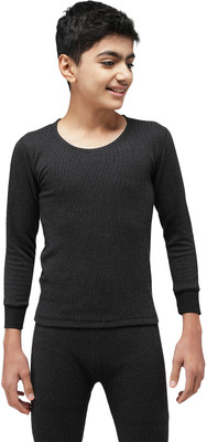 SPORTO Top For Baby Boys & Baby Girls(Black, Pack of 1)