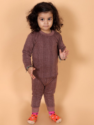 PIBU Top - Pyjama Set For Baby Boys & Baby Girls(Maroon, Pack of 1)