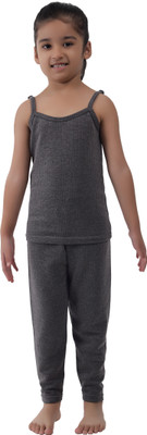 Selfcare Top - Pyjama Set For Girls(Grey, Pack of 1)