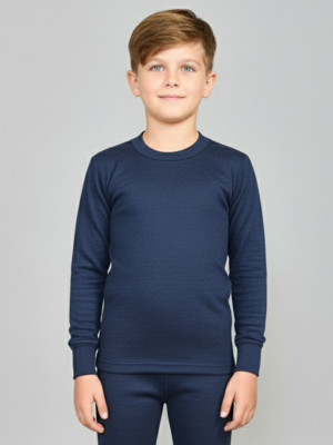 LUX COTT'S WOOL Top For Boys(Blue, Pack of 1)