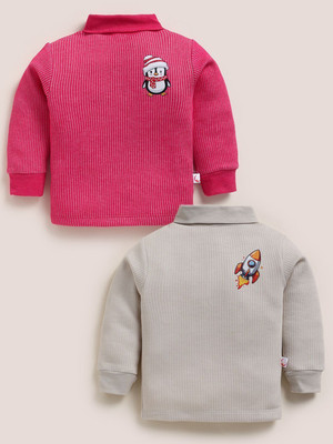 MOONKIDS Top For Boys & Girls(Multicolor, Pack of 2)