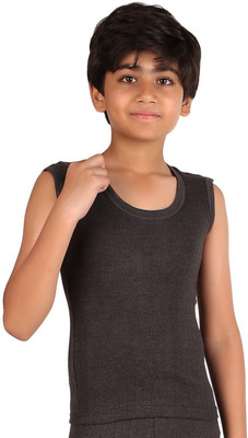 Inner Element Top For Boys & Girls(Grey, Pack of 1)