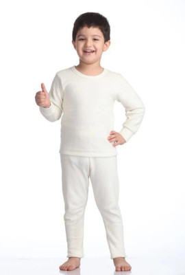 EUER Top - Pyjama Set For Baby Boys & Baby Girls(White, Pack of 2)
