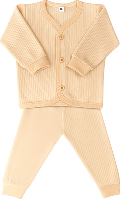 SANDHYYA Top - Pyjama Set For Boys & Girls(Beige, Pack of 1)