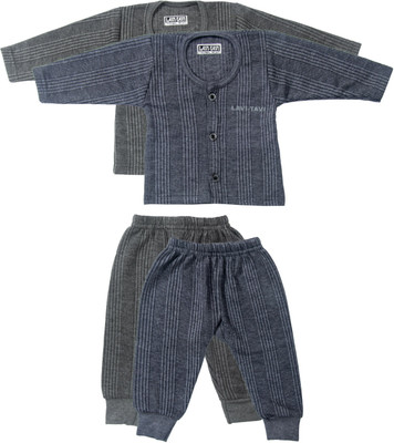Lavi-Tavi Top - Pyjama Set For Baby Boys & Baby Girls(Black, Pack of 2)