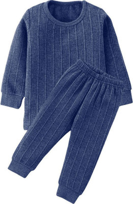 minmum Top - Pyjama Set For Boys & Girls(Blue, Pack of 2)
