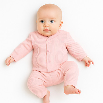 MiniFab Top - Pyjama Set For Baby Boys & Baby Girls(Pink, Pack of 1)