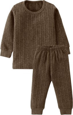 Neeba Top - Pyjama Set For Boys & Girls(Brown, Pack of 1)