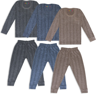 Trampoline Top - Pyjama Set For Boys & Girls(Multicolor, Pack of 3)